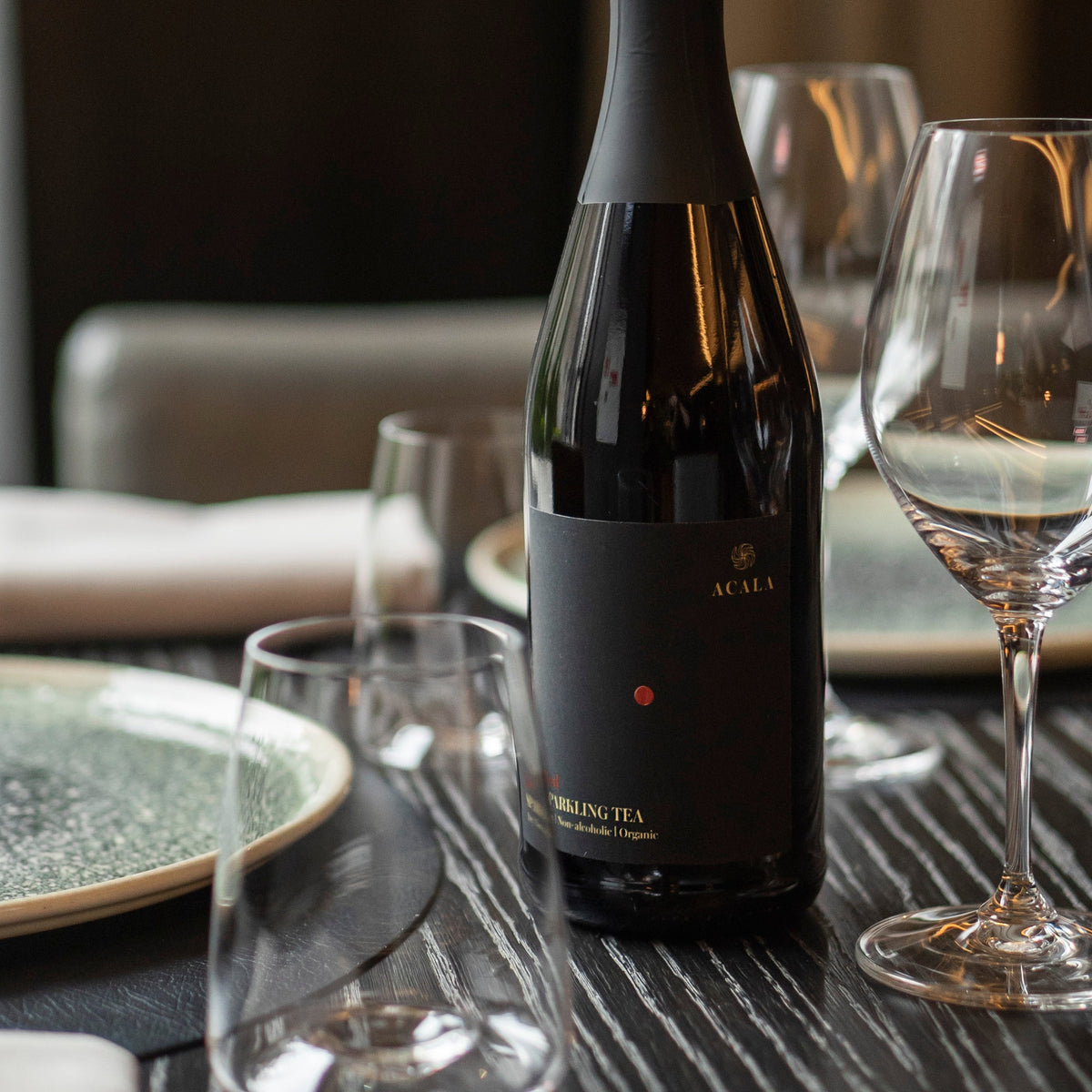 Flaskepose "Black Diamond". Gavepose til vinflaske.