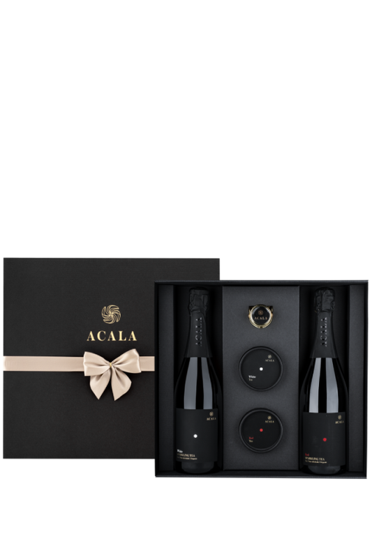 ACALA Set no. 4 Red and White Exclusive gift set inkl. 1 champagnestopper och 2 st théburkar 2 X 750 ml.