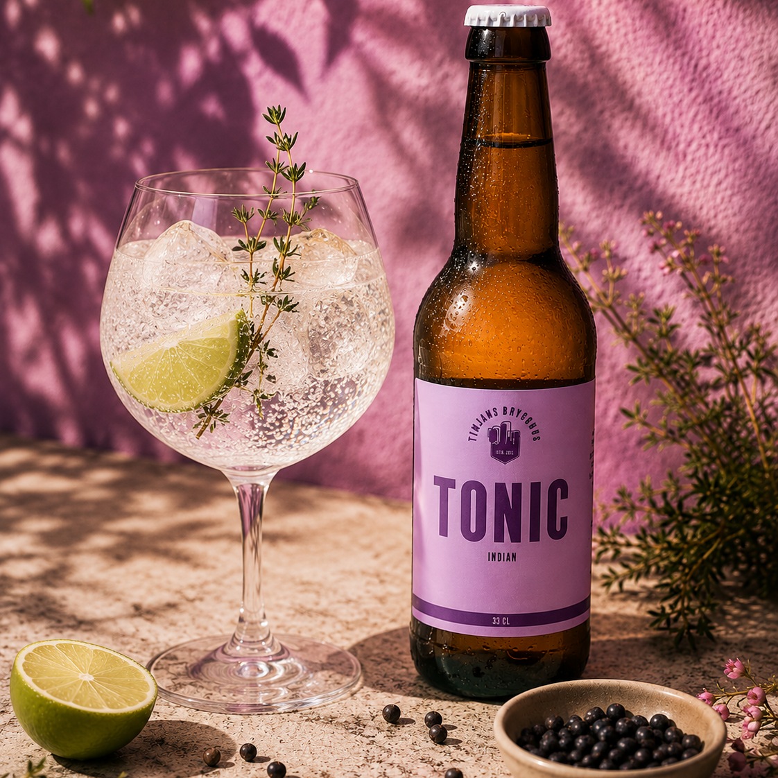 Timjan's Tonic Gurka & Svartpeppar, 330 ml. NYHET