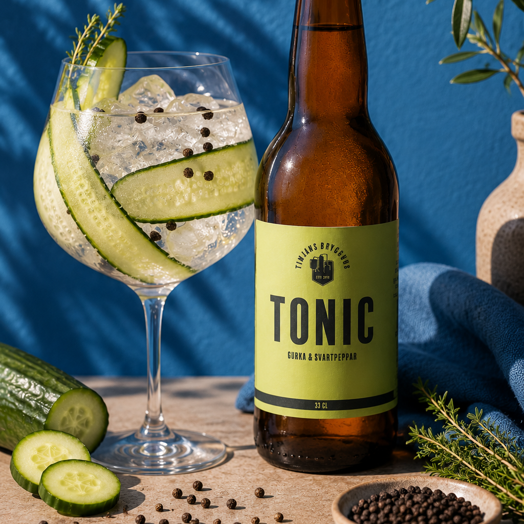Timjan's Tonic Gurka & Svartpeppar, 330 ml. NYHET