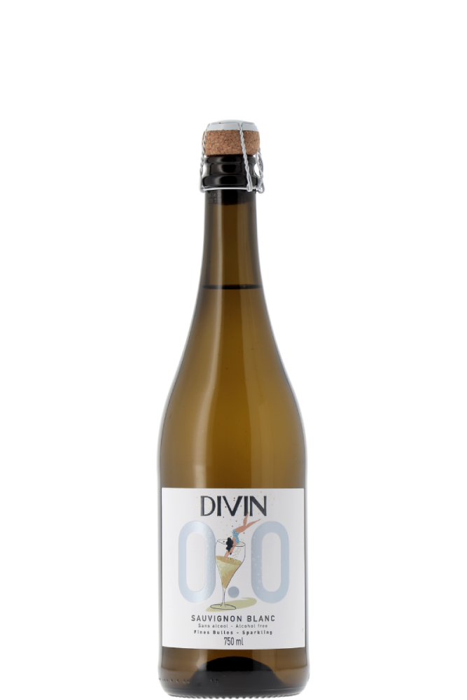 DIVIN alkoholfri sparkling  Sauvignon blanc, 750 ml.