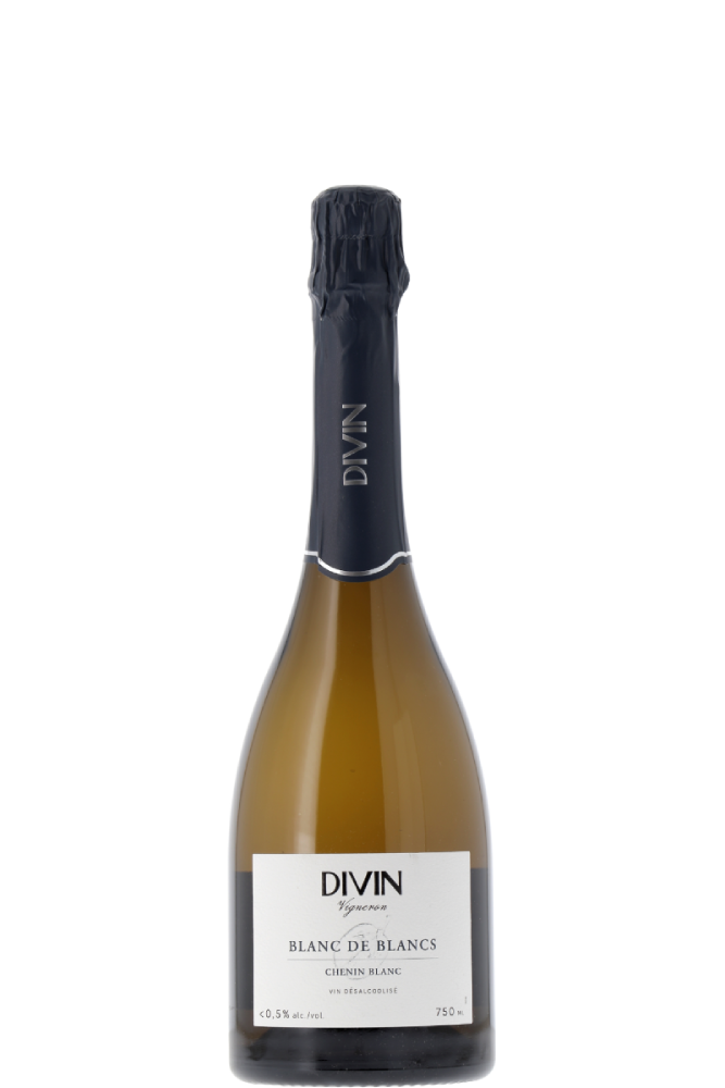 DIVIN Vigneron Alcohol-free Blanc de Blancs sparkling wine, 750 ml.