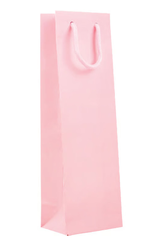 Flaskeveske «Pretty in pink». Gavepose til vinflaske