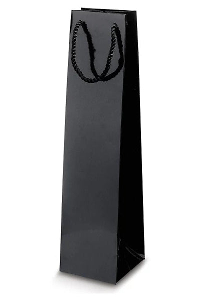 Flaskpåse "Black Diamond". Presentpåse till vinflaska.