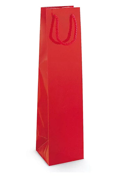Flaskpåse "Scarlet red". Presentpåse till vinflaska.