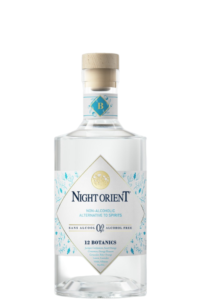 Night Orient "Spirits 12 Botanics citrus and Juniper"  Alkoholfritt Alternativ, 700 ml.