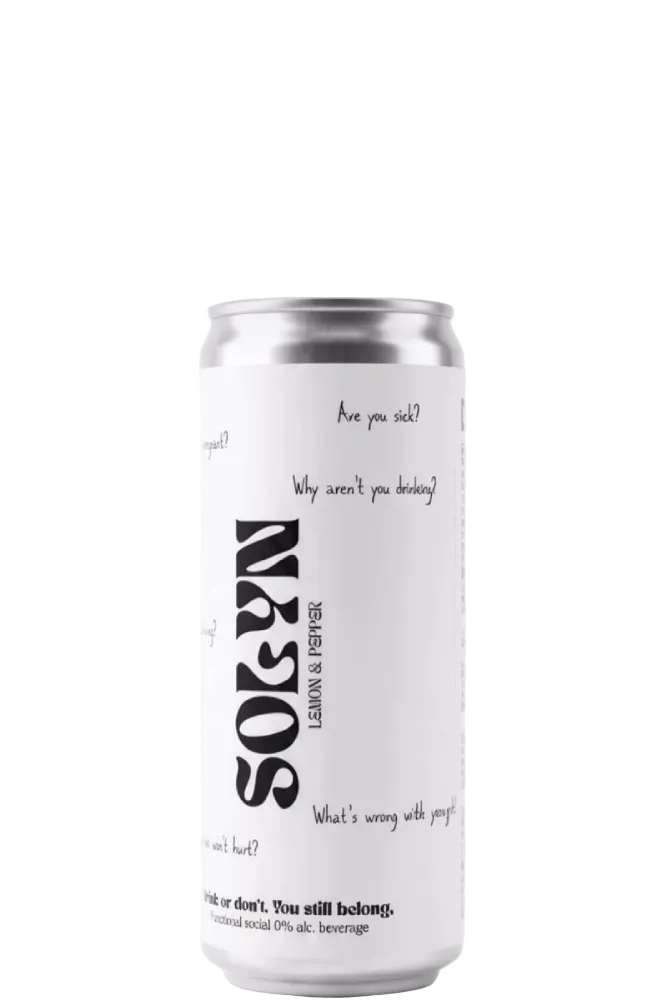Solyn Sparkling Lionsmane, Lemon & Pepper, burk, 330 ml. NYHET