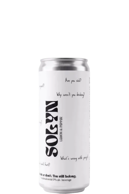 Solyn Sparkling Lionsmane, Lemon & Pepper, boks, 330 ml. NYHET