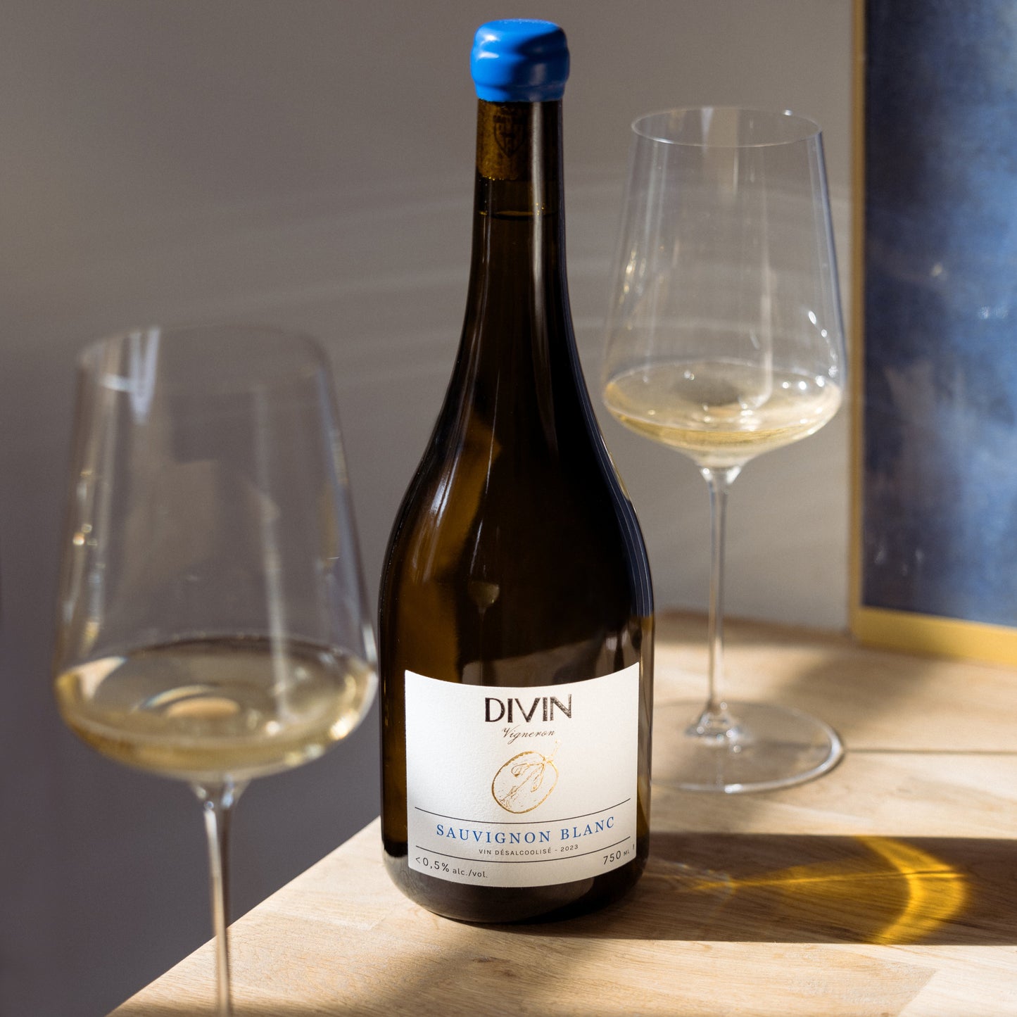 DIVIN Vigneron Alkoholfri Sauvignon Blanc, 750 ml.