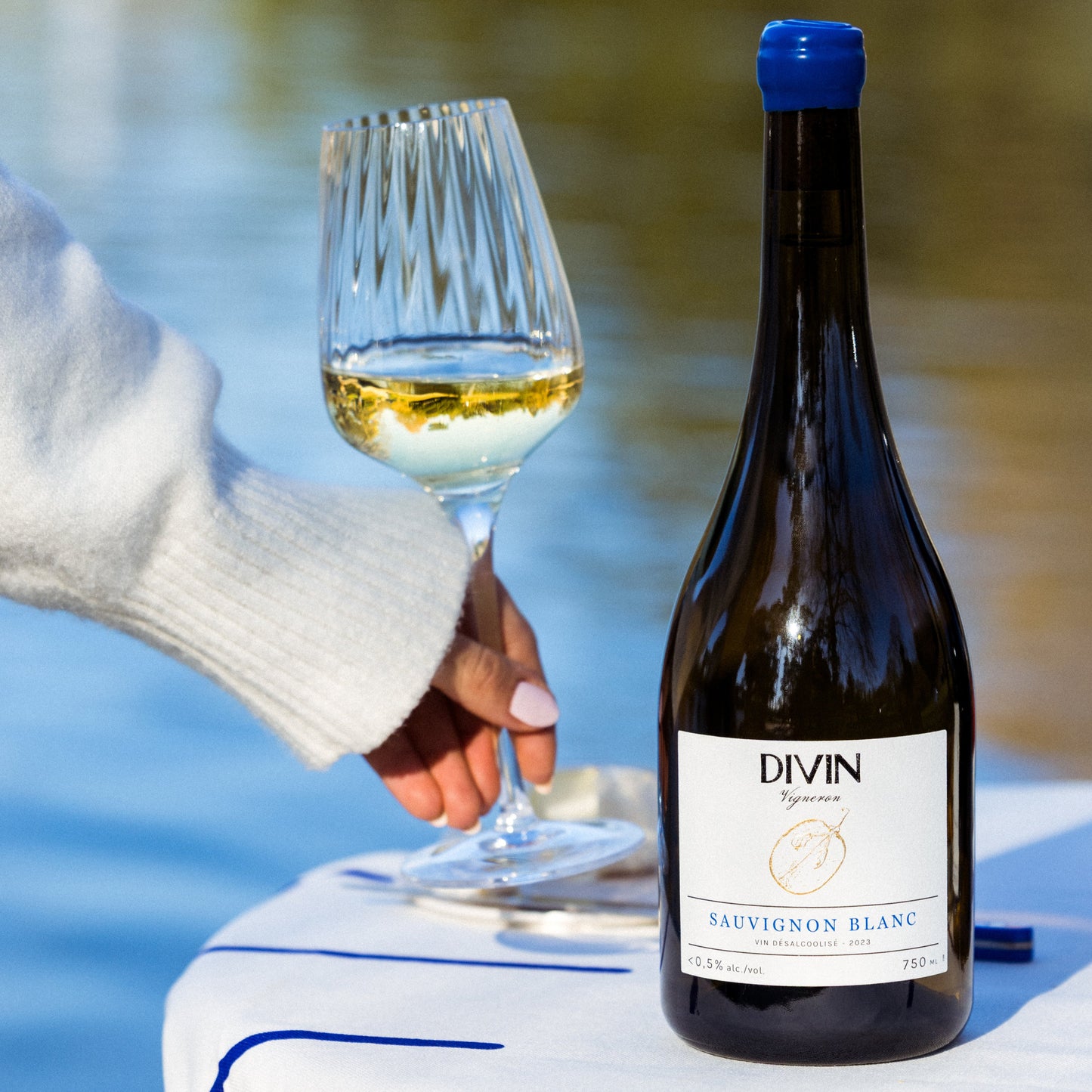 DIVIN Vigneron Alkoholfri Sauvignon Blanc, 750 ml.