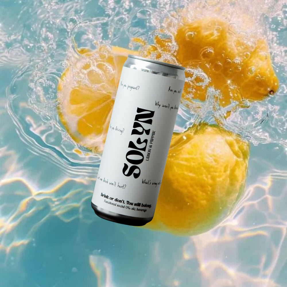 Solyn Sparkling Lionsmane, Lemon & Pepper, burk, 330 ml. NYHET