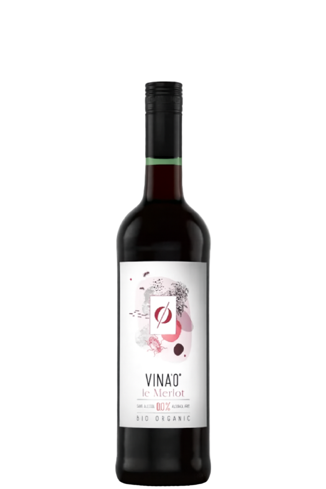 VINA´0 Le Merlot Økologisk, alkoholfri rødvin, 750 ml